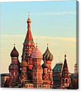 Saint Basils Cathedral On Red Square Canvas Print