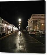 Salem Amtrak Depot At Night Canvas Print