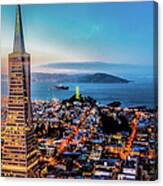 San Francisco Blue Hour Skyline Canvas Print