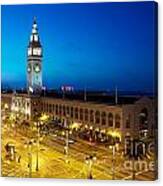 San Francisco Ferry Building On The Embarcadero Canvas Print