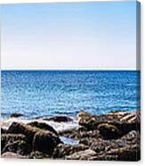 Sand Beach Rocky Shore Canvas Print