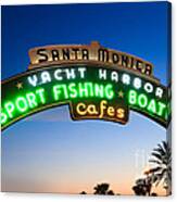 Santa Monica Pier Sign Canvas Print