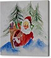 Santa With Gifts Canvas Print