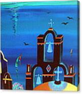 Santorini Bells 2 Canvas Print