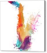 Saxophone Colored Musical Instrument Canvas Print