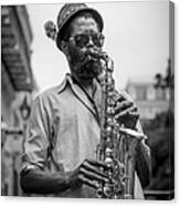 Saxophone Musician New Orleans Canvas Print