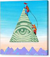 Scaling The Financial Pyramid Canvas Print