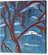 Scarlet Branches Canvas Print