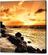 Scenic Tropical Sunset Canvas Print