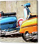 Scooters Motorcycles Canvas Print