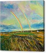 Scotland Double Rainbow Canvas Print