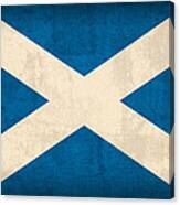 Scotland Flag Vintage Distressed Finish Canvas Print