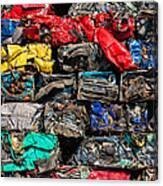 Scrap Cars Colorful Heap Canvas Print