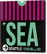 Seattle Airport Poster 4 Canvas Print