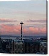 Seattle In Pink Canvas Print