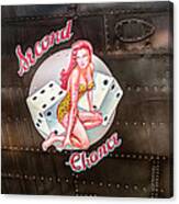 Second Chance - Aircraft Nose Art - Pinup Girl Canvas Print