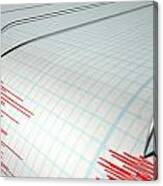 Seismograph Earthquake Activity Canvas Print