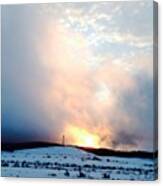 Selwyn Today! #stunning #sunset #snow Canvas Print