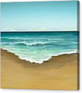 Semi Abstract Beach Panel Two Canvas Print