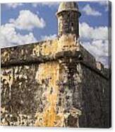 Sentry Box At El Morro Fortress In Old San Juan Canvas Print