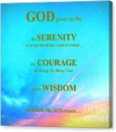 Serenity Prayer Canvas Print