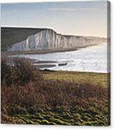 Seven Sisters Sunrise Viewed From Seaford Head Canvas Print