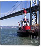Sffd Guardian Fireboat Number 2 At The Bay Bridge On The Embarcadero Dsc01841 Canvas Print