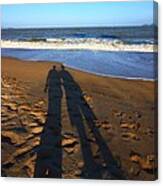 Shadows On The Beach Canvas Print