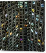 Shanghai Apartments At Night Canvas Print