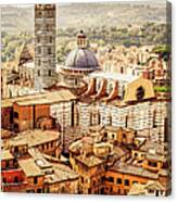 Siena Cathedral Over The Old Town Canvas Print