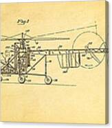 Sikorsky Helicopter Patent Art 1943 Canvas Print