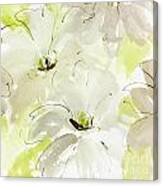 Silver Clematis Canvas Print