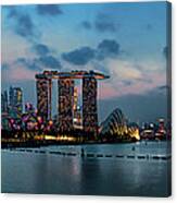 Singapore Cbd Skyline Canvas Print