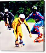 Skateboard Racers Canvas Print
