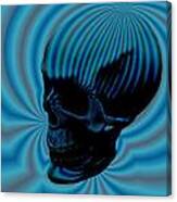 Skull Aura Blue Canvas Print