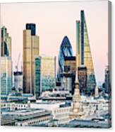 Skyscrapers In City Of London Canvas Print