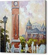 Slu Clock Tower In St.louis Canvas Print