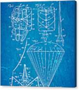 Smith Parachute Patent Art 1920 Blueprint Canvas Print