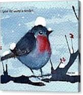 Snow Bird From Needles Canvas Print