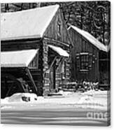 Snow Bound In Black And White Canvas Print