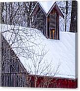 Snow Covered Barn Canvas Print