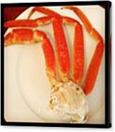 Snow Crab Legs For Dinner As A Last Canvas Print