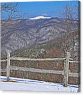 Snow On Max Patch Mountain Canvas Print
