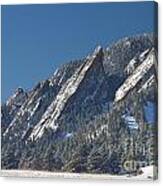Snow Powder Dusted Flatirons Boulder Colorado Canvas Print