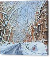 Snow Remsen St. Brooklyn New York Canvas Print