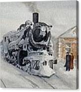 Snowbound Locomotive Canvas Print