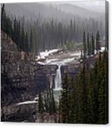 Snowy Crescent Falls Canvas Print