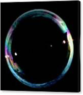 Soap Bubble With A Pattern Of Colours Canvas Print
