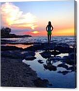 Fia Reflects On Hawaiian Sunset Canvas Print