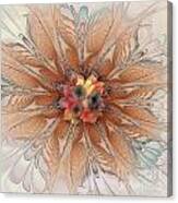 Soft Fractal Flower Canvas Print